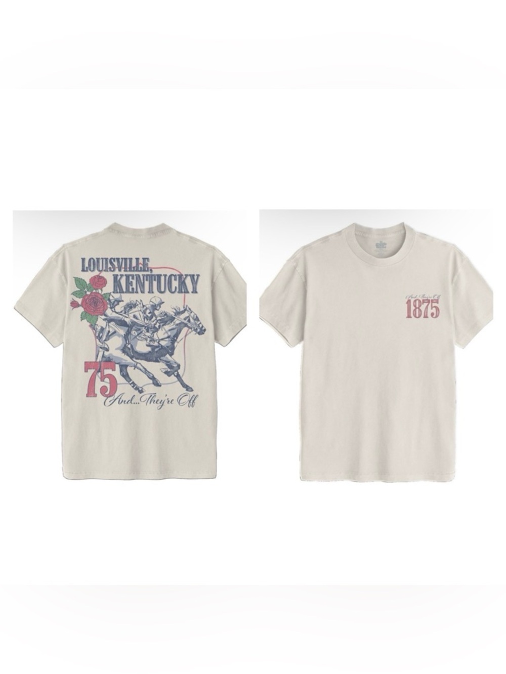 Men's Kentucky Derby Short Sleeve Graphic T-Shirt - Off-White
